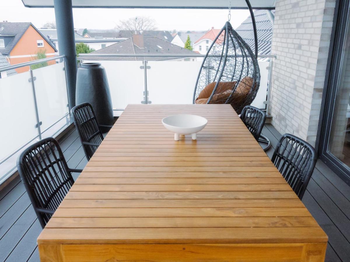 Lio Suite Design Apartment Balkon Terrasse Parken Fur 4 Personen Bad Salzuflen Kültér fotó